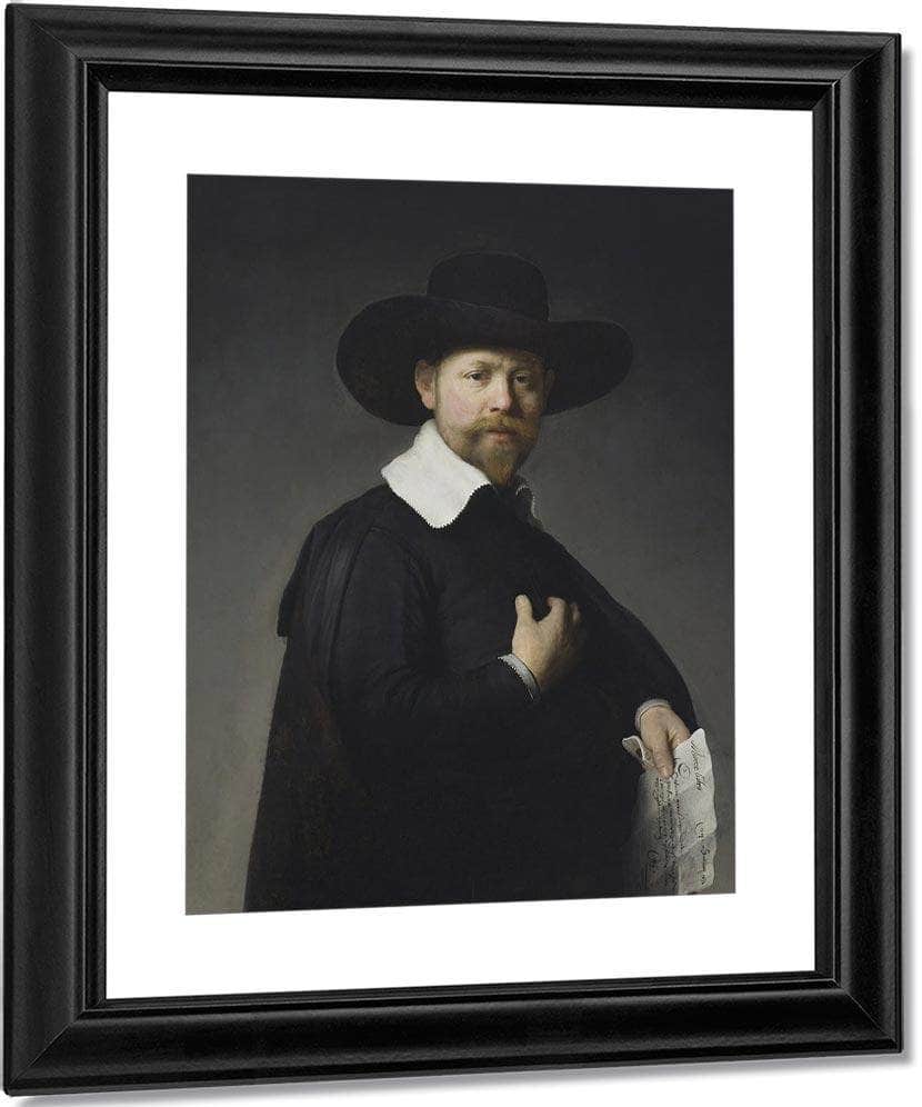 Portrait Of Marten Looten By Rembrandt Fine Art Print