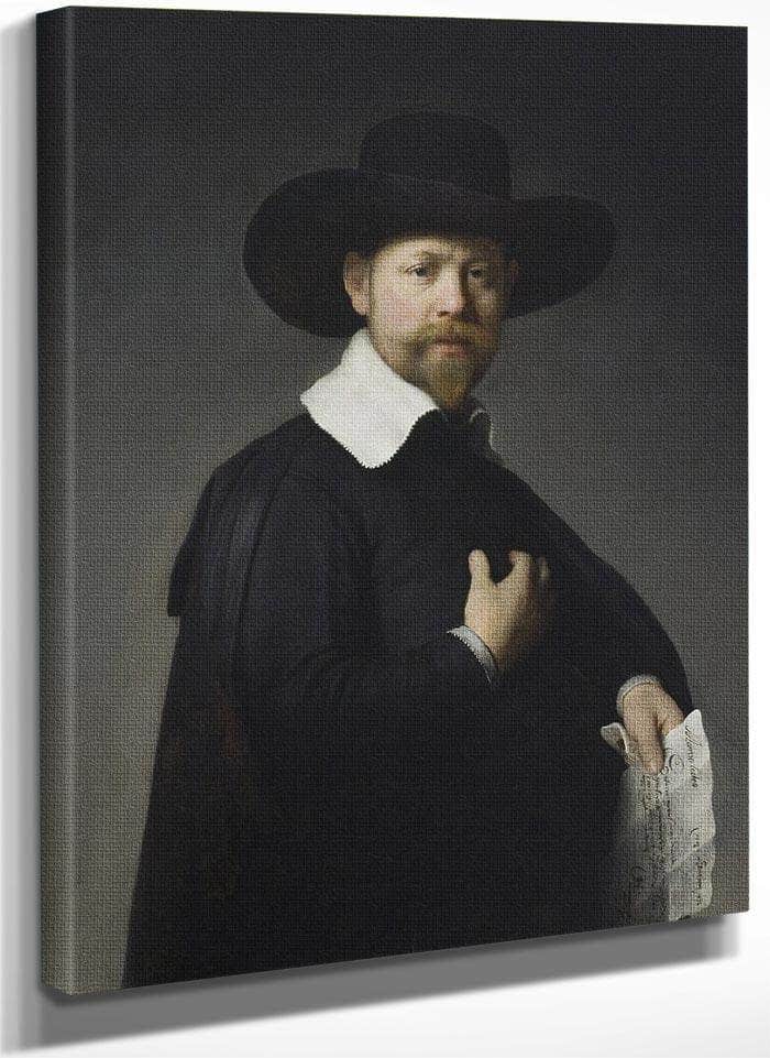 Portrait Of Marten Looten By Rembrandt Fine Art Print