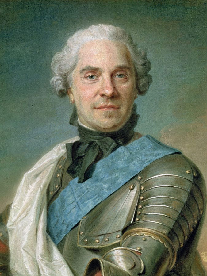 Portrait Of Maurice (1696 1750) Comte De Saxe By Maurice Quentin De La Tour Fine Art Print