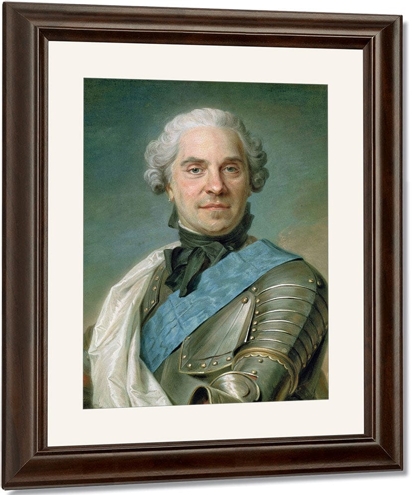Portrait Of Maurice (1696 1750) Comte De Saxe By Maurice Quentin De La Tour Fine Art Print