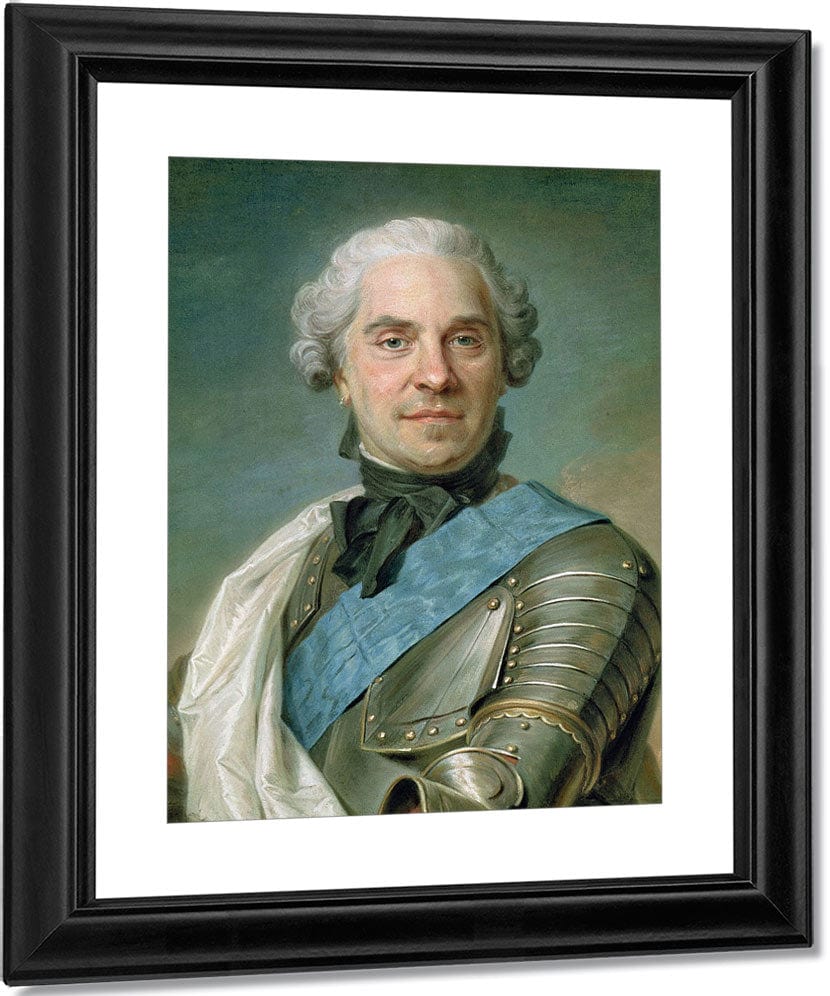 Portrait Of Maurice (1696 1750) Comte De Saxe By Maurice Quentin De La Tour Fine Art Print