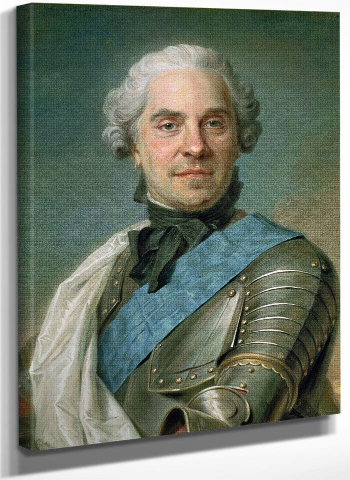 Portrait Of Maurice (1696 1750) Comte De Saxe By Maurice Quentin De La Tour Fine Art Print