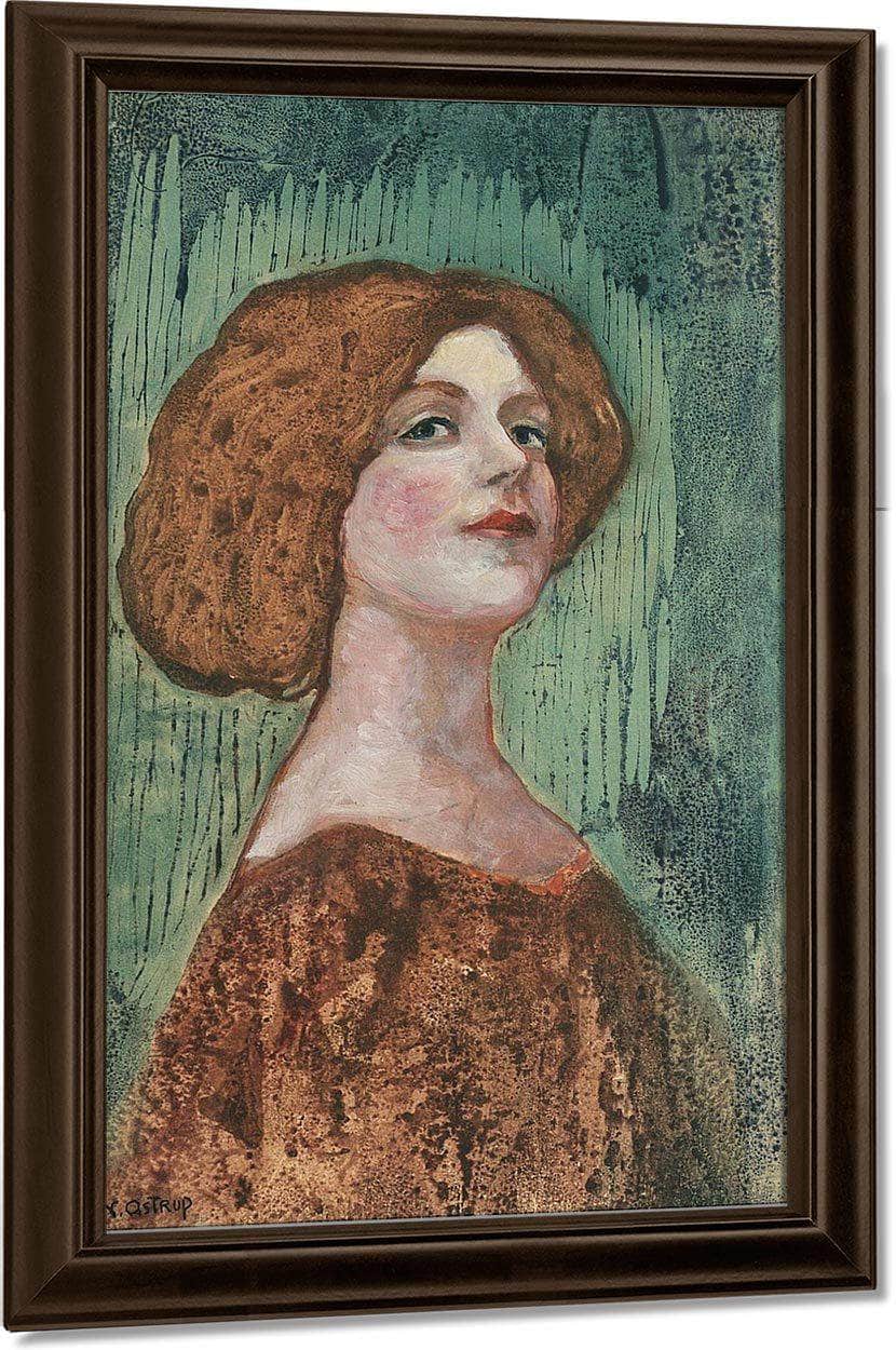 Portrait Of Miss B By Nicolai Astrup Fine Art Print