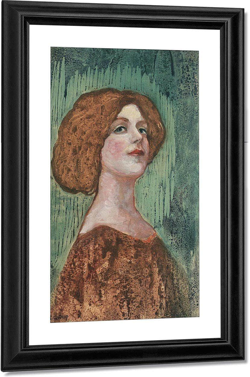 Portrait Of Miss B By Nicolai Astrup Fine Art Print