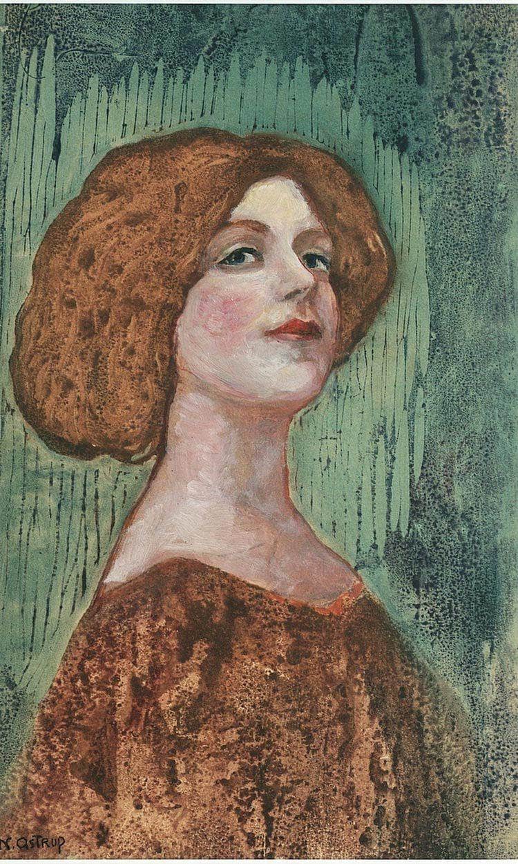 Portrait Of Miss B By Nicolai Astrup Fine Art Print