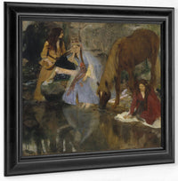 Portrait Of Mlle Fiocre In The Ballet La Source (Portrait De Mlle...E[Ugenie] F[Iocre] À Propos Du Ballet La Source) By Edgar Degas Fine Art Print