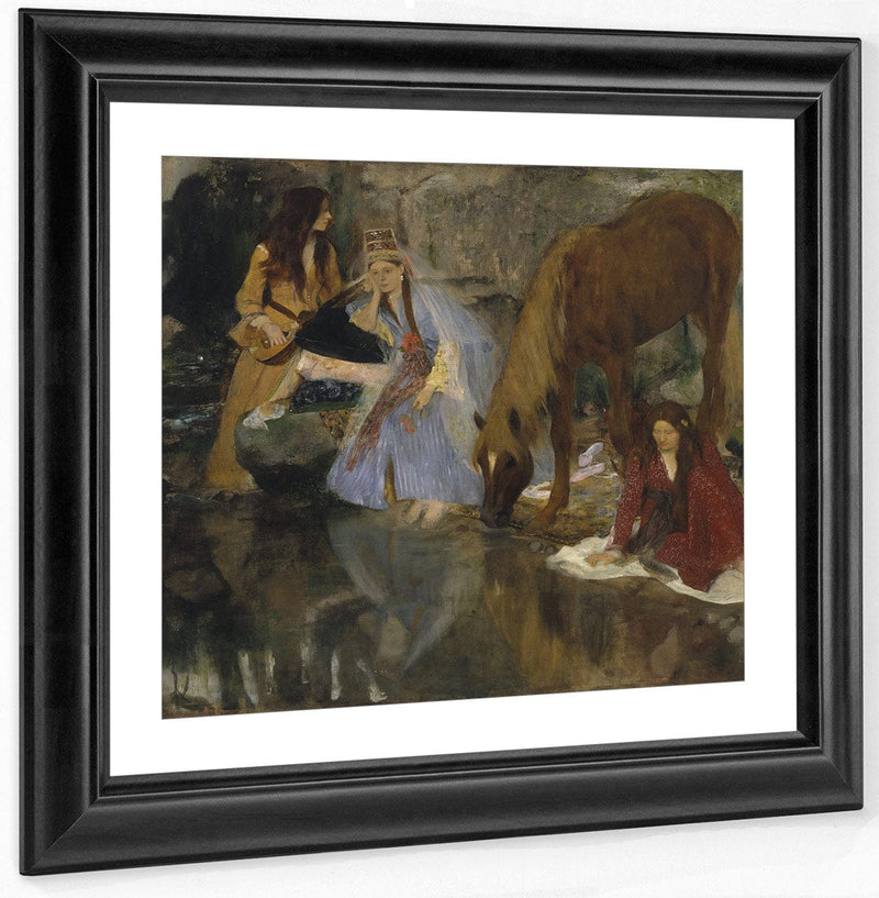 Portrait Of Mlle Fiocre In The Ballet La Source (Portrait De Mlle...E[Ugenie] F[Iocre] À Propos Du Ballet La Source) By Edgar Degas Fine Art Print