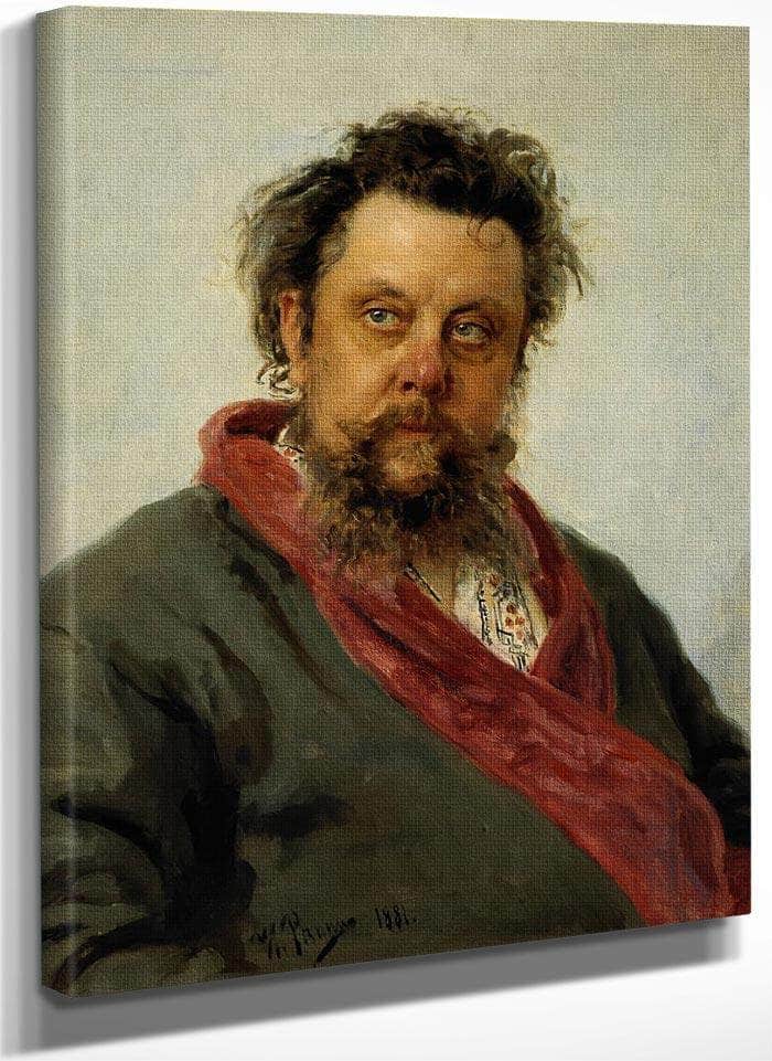 Portrait Of Modest Musorgsky 1881 By Ilya Repin Fine Art Print