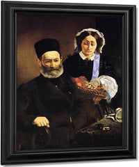 Portrait Of Monsieur And Madame Auguste Manet 1860 Oil On Canvas 110X90Cm Musee Dorsay Paris By Edouard Manet Fine Art Print