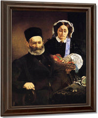 Portrait Of Monsieur And Madame Auguste Manet 1860 Oil On Canvas 110X90Cm Musee Dorsay Paris By Edouard Manet Fine Art Print