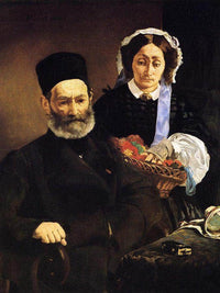Portrait Of Monsieur And Madame Auguste Manet 1860 Oil On Canvas 110X90Cm Musee Dorsay Paris By Edouard Manet Fine Art Print