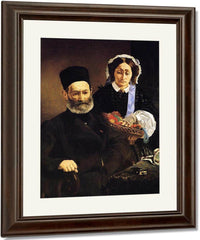 Portrait Of Monsieur And Madame Auguste Manet 1860 Oil On Canvas 110X90Cm Musee Dorsay Paris By Edouard Manet Fine Art Print