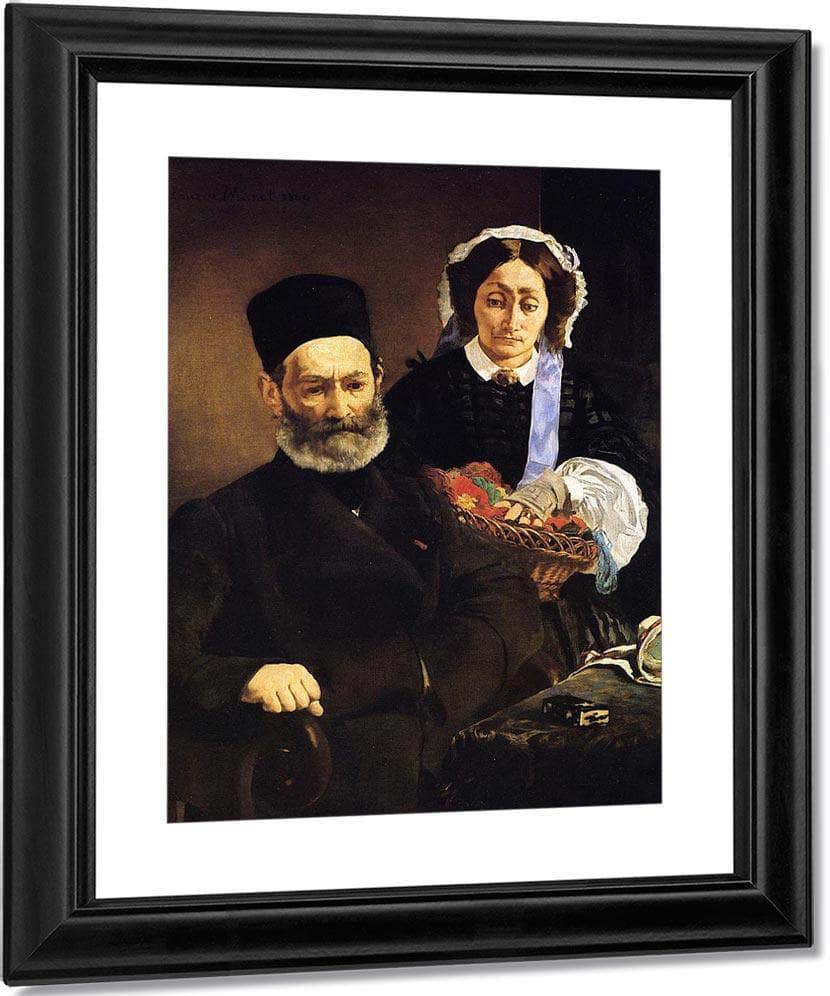 Portrait Of Monsieur And Madame Auguste Manet 1860 Oil On Canvas 110X90Cm Musee Dorsay Paris By Edouard Manet Fine Art Print