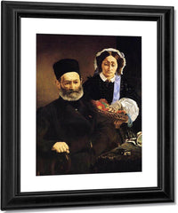 Portrait Of Monsieur And Madame Auguste Manet 1860 Oil On Canvas 110X90Cm Musee Dorsay Paris By Edouard Manet Fine Art Print