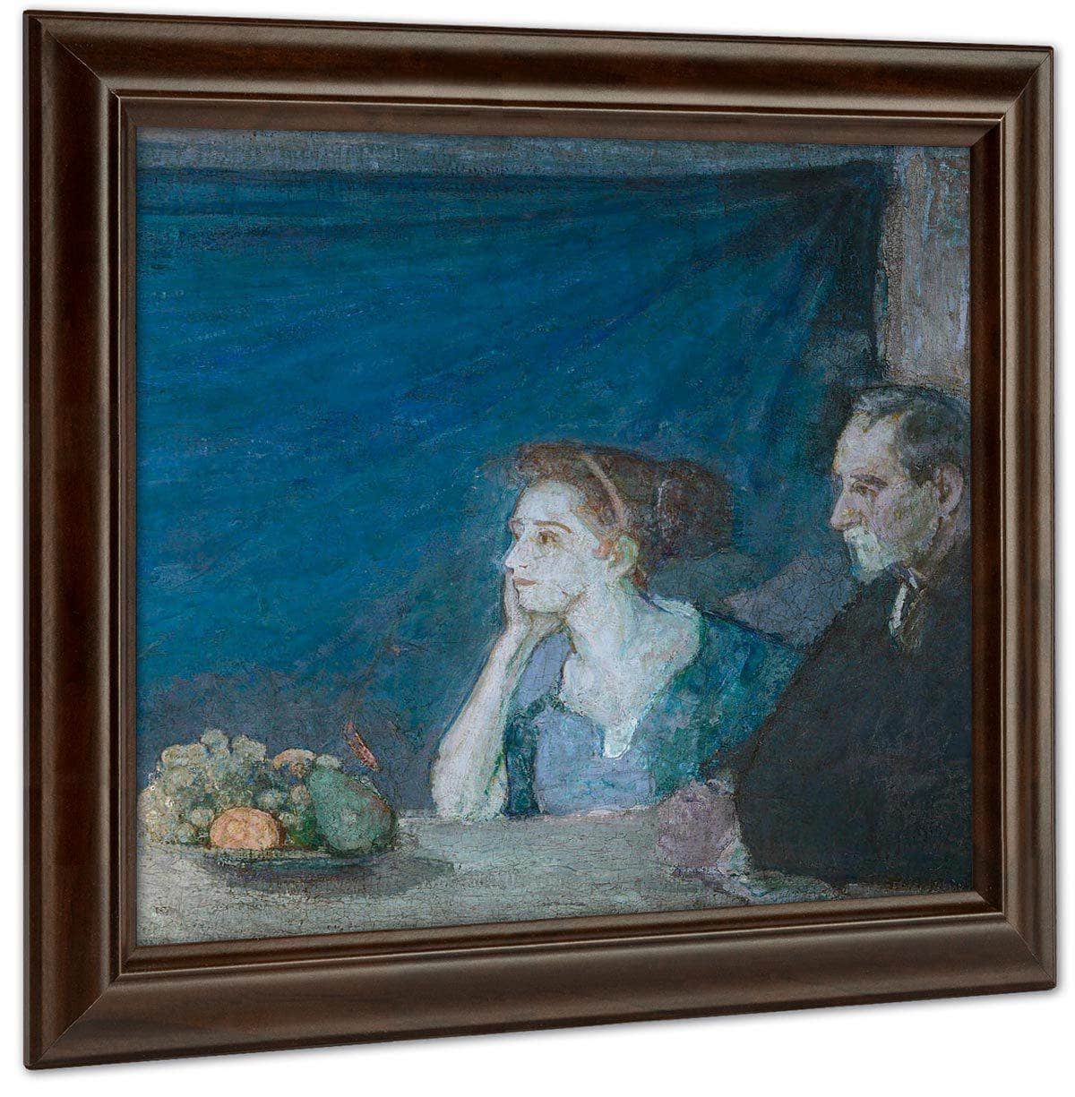 Portrait Of Mr. And Mrs. Atherton Curtis With Still Life By Henry Ossawa Tanner Fine Art Print