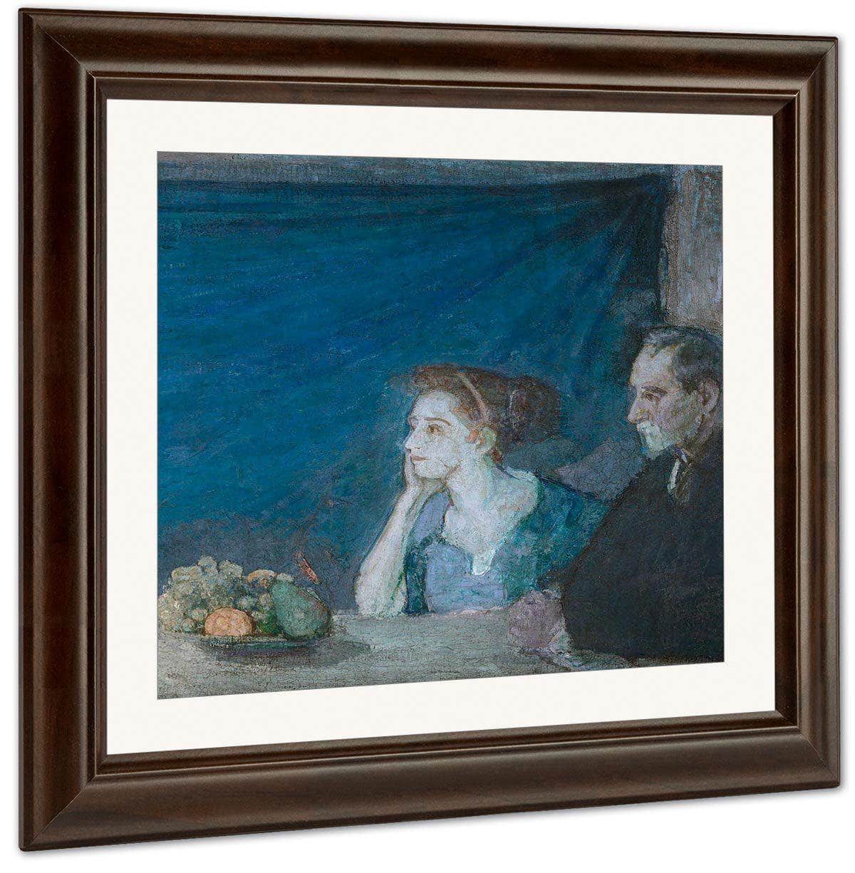 Portrait Of Mr. And Mrs. Atherton Curtis With Still Life By Henry Ossawa Tanner Fine Art Print