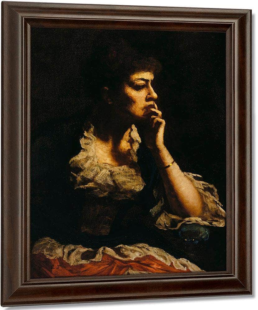 Portrait Of Mrs. Eastman Johnson By Eastman Johnson Fine Art Print