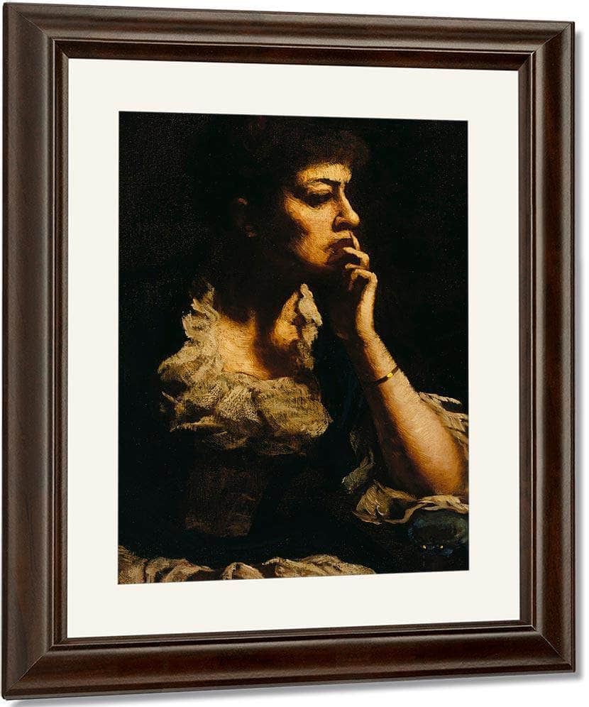Portrait Of Mrs. Eastman Johnson By Eastman Johnson Fine Art Print