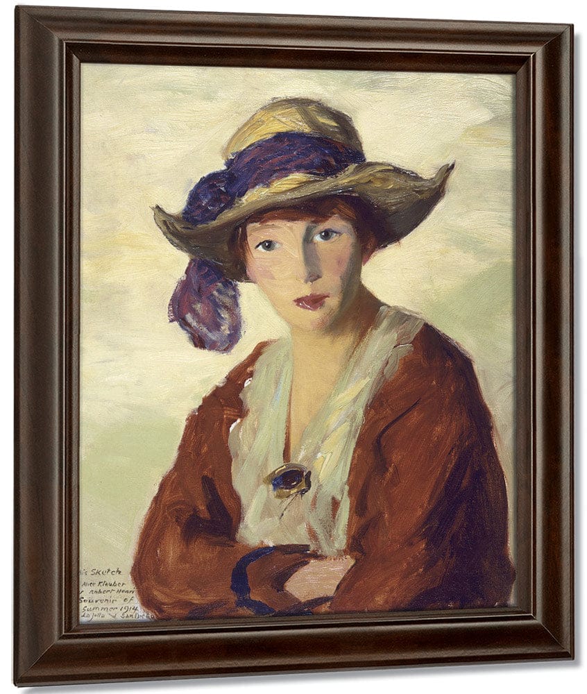 Portrait Of Mrs. Robert Henri By Robert Henri Fine Art Print