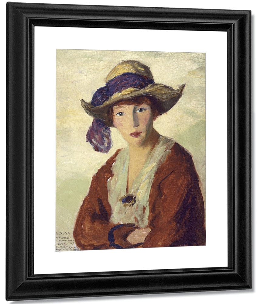 Portrait Of Mrs. Robert Henri By Robert Henri Fine Art Print