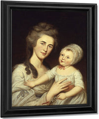 Portrait Of Mrs Robert Milligan (Sarah Cantwell Jones) And Her Daughter Catherine Mary By Charles Willson Peale Fine Art Print