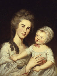 Portrait Of Mrs Robert Milligan (Sarah Cantwell Jones) And Her Daughter Catherine Mary By Charles Willson Peale Fine Art Print