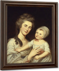 Portrait Of Mrs Robert Milligan (Sarah Cantwell Jones) And Her Daughter Catherine Mary By Charles Willson Peale Fine Art Print
