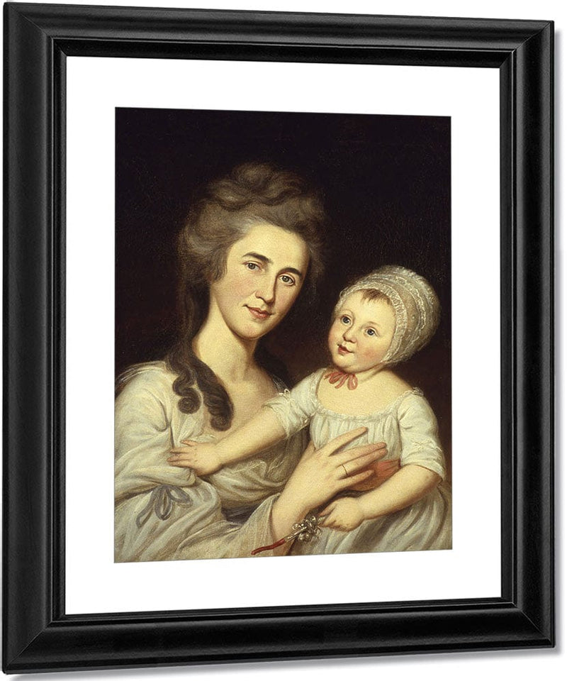 Portrait Of Mrs Robert Milligan (Sarah Cantwell Jones) And Her Daughter Catherine Mary By Charles Willson Peale Fine Art Print