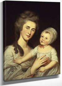 Portrait Of Mrs Robert Milligan (Sarah Cantwell Jones) And Her Daughter Catherine Mary By Charles Willson Peale Fine Art Print