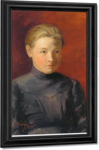 Portrait Of Muchas Sister Anna By Alphonse Mucha Fine Art Print