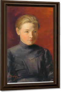 Portrait Of Muchas Sister Anna By Alphonse Mucha Fine Art Print