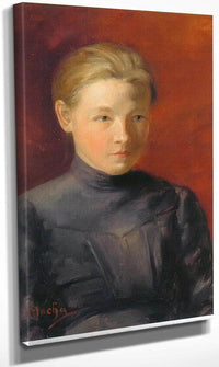 Portrait Of Muchas Sister Anna By Alphonse Mucha Fine Art Print