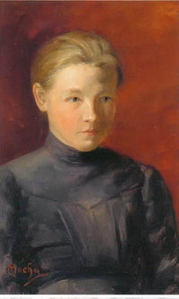 Portrait Of Muchas Sister Anna By Alphonse Mucha Fine Art Print