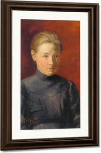 Portrait Of Muchas Sister Anna By Alphonse Mucha Fine Art Print