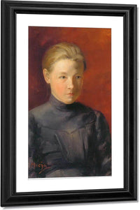 Portrait Of Muchas Sister Anna By Alphonse Mucha Fine Art Print