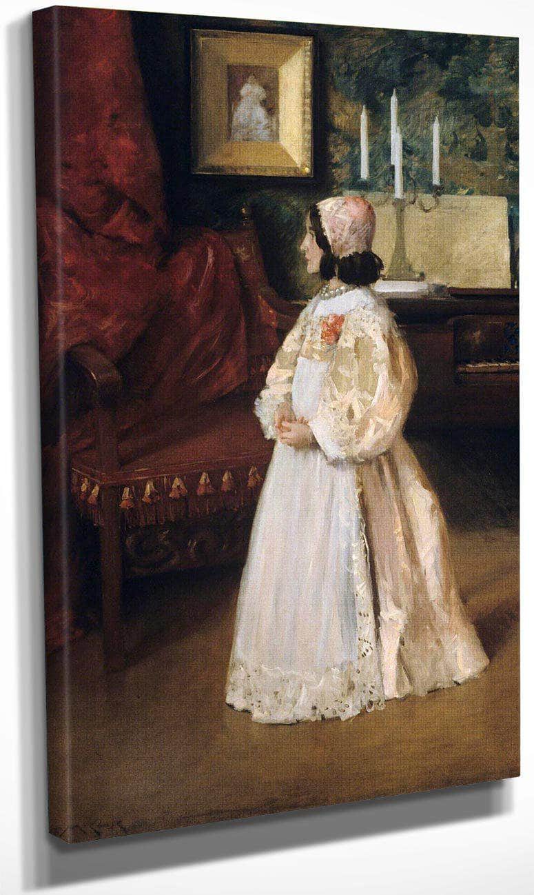 Portrait Of My Daughter Alice By Chase William Merritt Fine Art Print