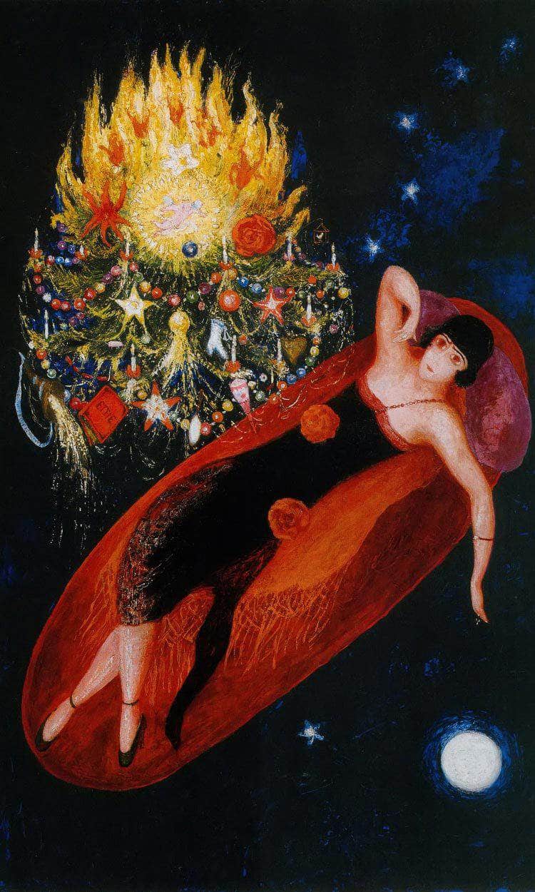 Portrait Of My Sister Ettie By Florine Stettheimer Fine Art Print