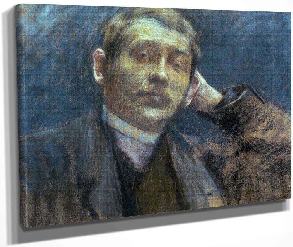 Portrait Of Otto Bacher By Gari Melchers Fine Art Print