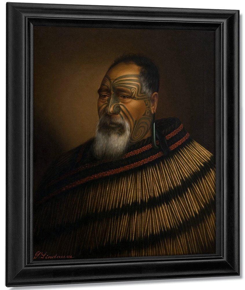 Portrait Of Paora Tuhaere 1895 By Gottfried Lindauer Fine Art Print