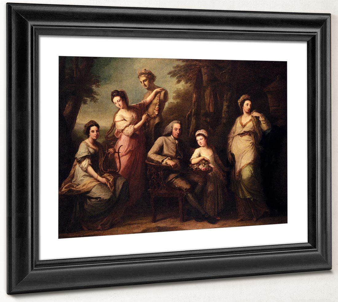 Portrait Of Philip Tisdall With His Wife And Family 154X191Cm By Angelica Kauffmann Fine Art Print