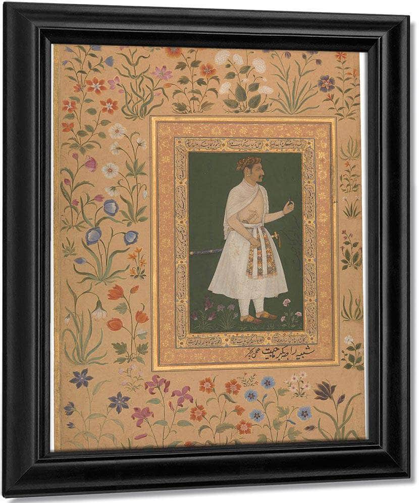 Portrait Of Raja Bikramajit 1620 By Bichitr Fine Art Print