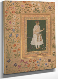 Portrait Of Raja Bikramajit 1620 By Bichitr Fine Art Print