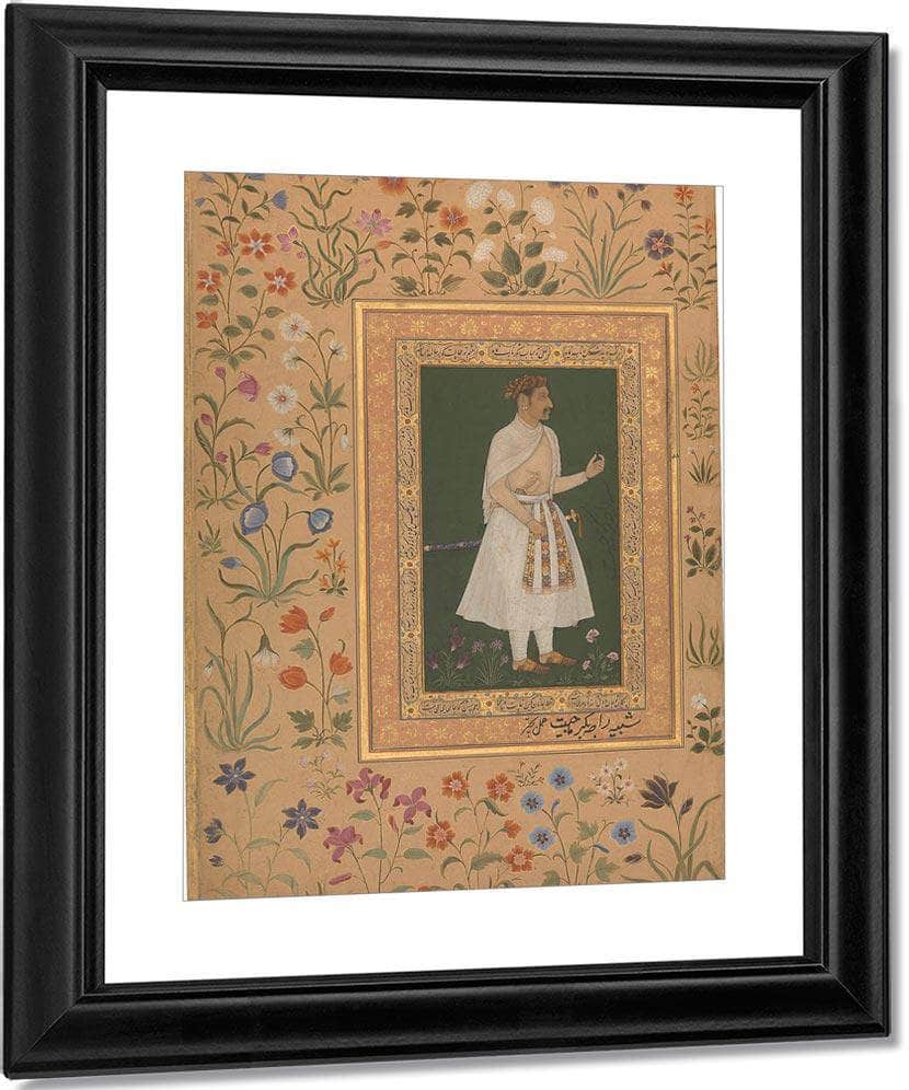 Portrait Of Raja Bikramajit 1620 By Bichitr Fine Art Print