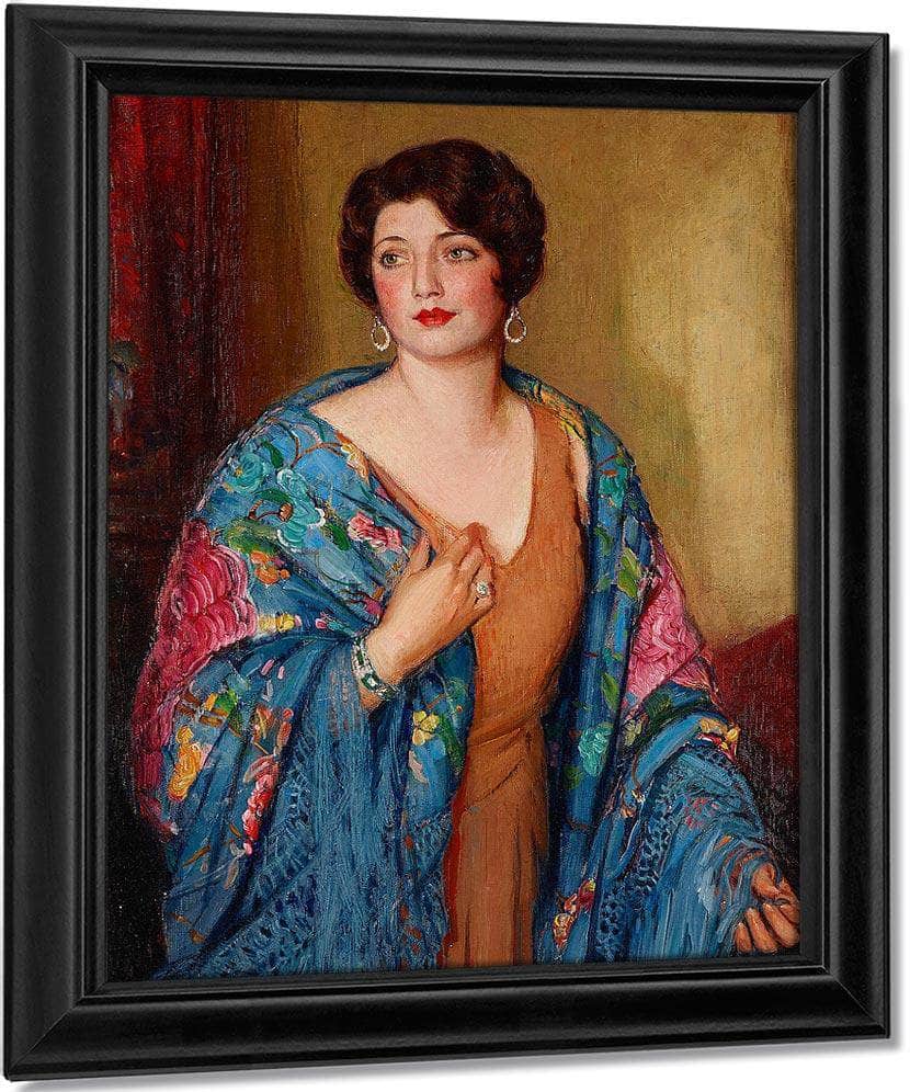 Portrait Of Ruth E. Bach By Joseph Kleitsch Fine Art Print