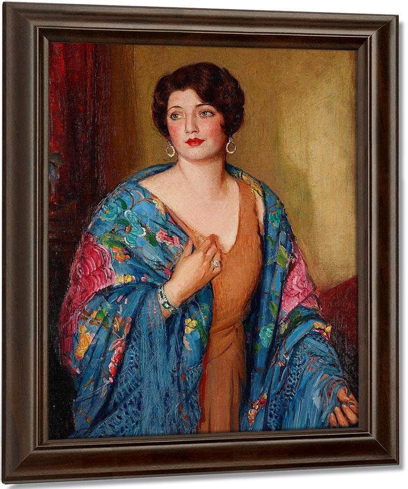 Portrait Of Ruth E. Bach By Joseph Kleitsch Fine Art Print
