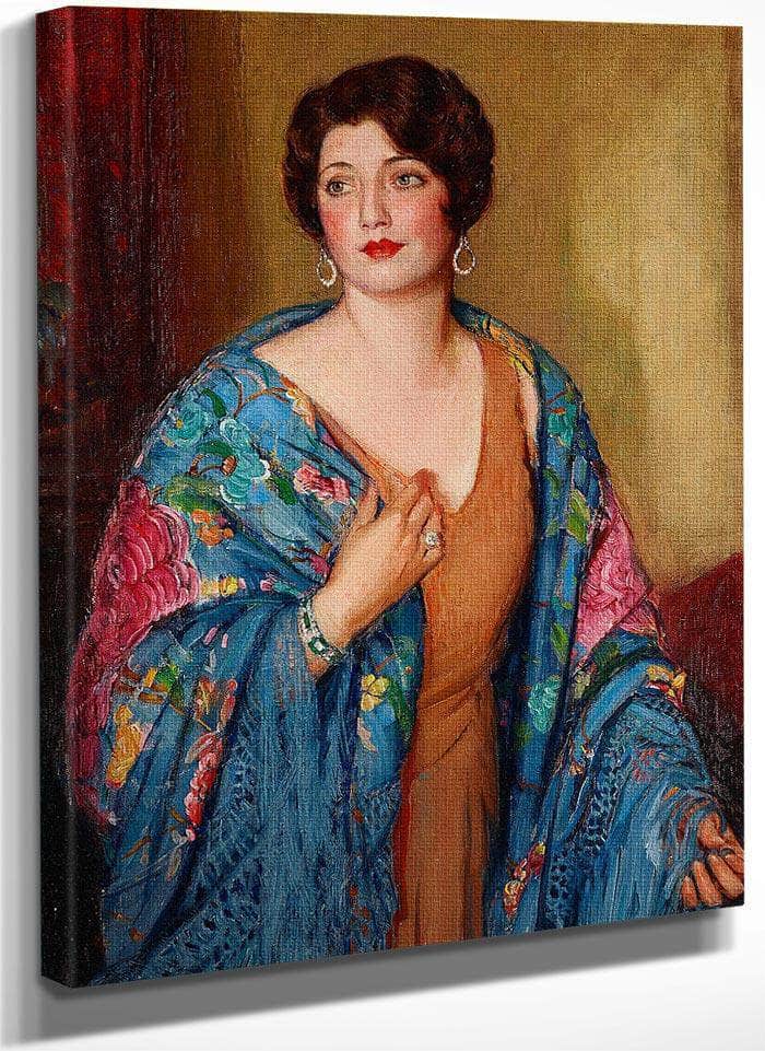 Portrait Of Ruth E. Bach By Joseph Kleitsch Fine Art Print