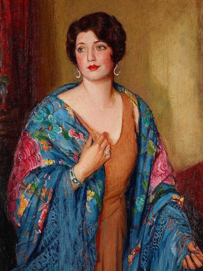 Portrait Of Ruth E. Bach By Joseph Kleitsch Fine Art Print