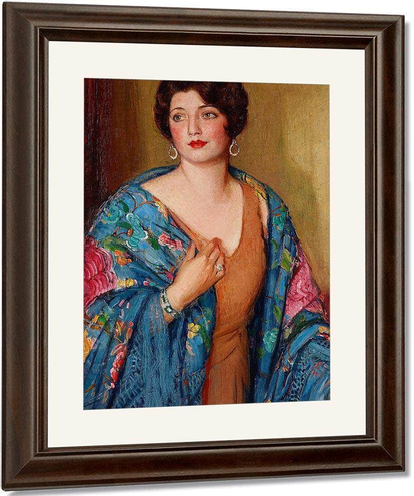 Portrait Of Ruth E. Bach By Joseph Kleitsch Fine Art Print