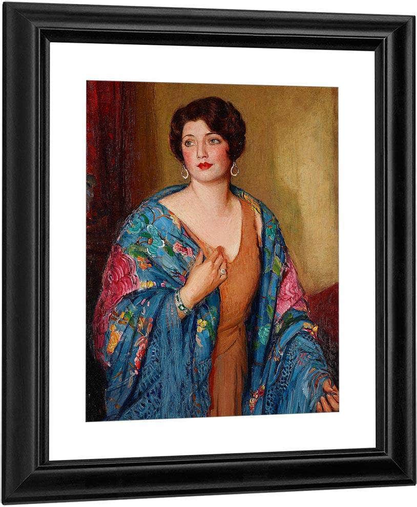 Portrait Of Ruth E. Bach By Joseph Kleitsch Fine Art Print