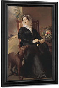 Portrait Of Sarah Sully And Her Dog, Ponto By Thomas Sully Fine Art Print